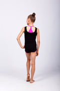 Tank top with shaped back insert