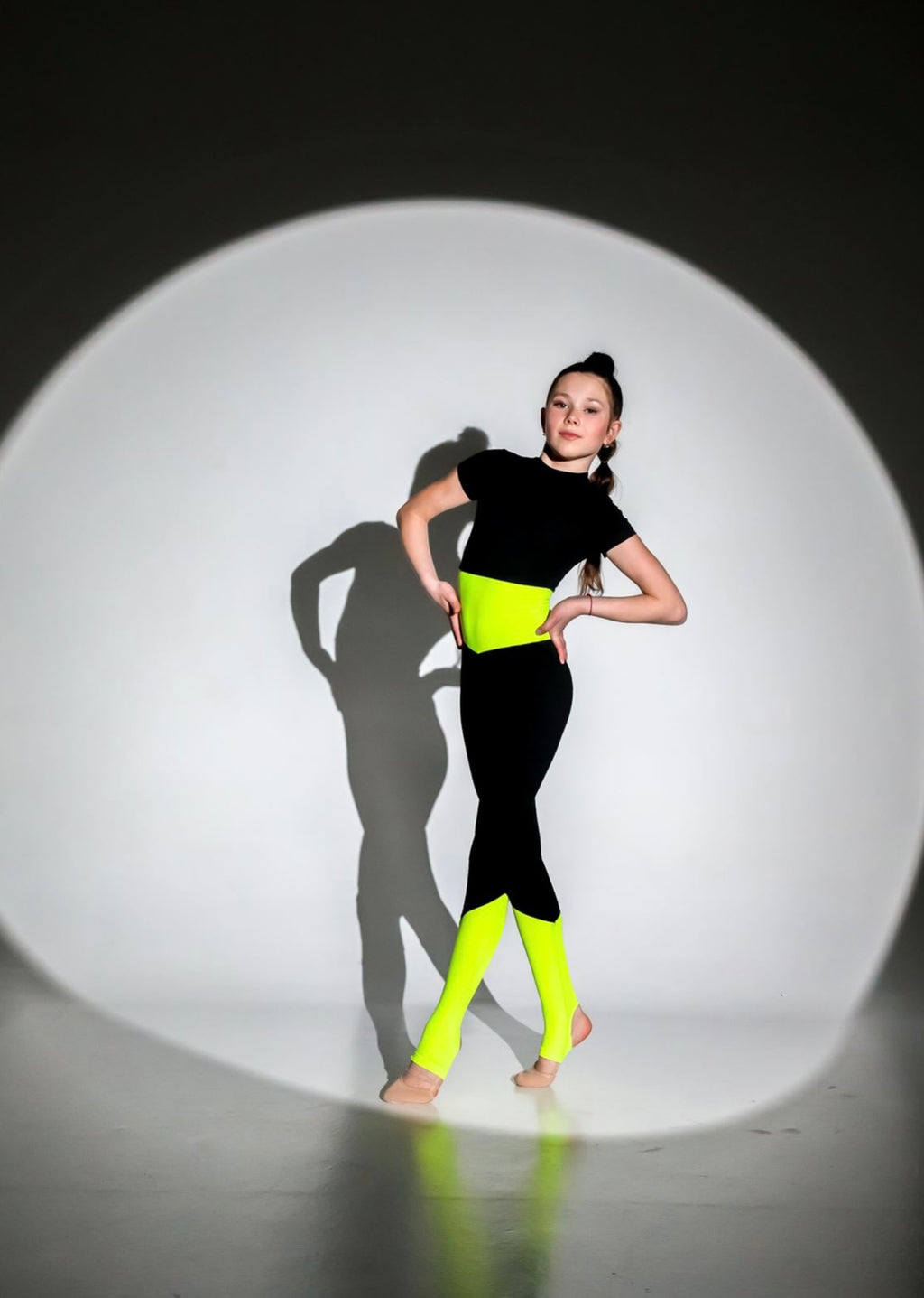 Gymnastics Unitard with Lemon Inserts
