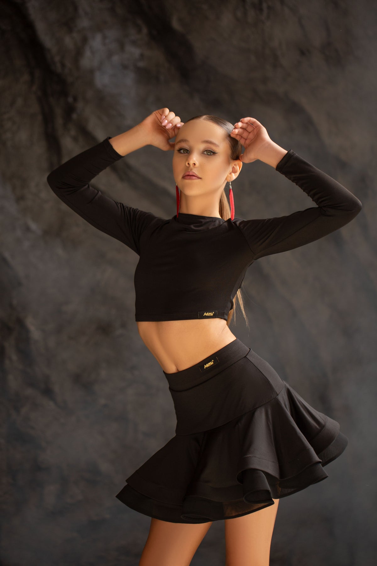 Long-Sleeve Open-Back Top