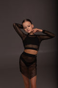 Long Sleeve Mesh Top