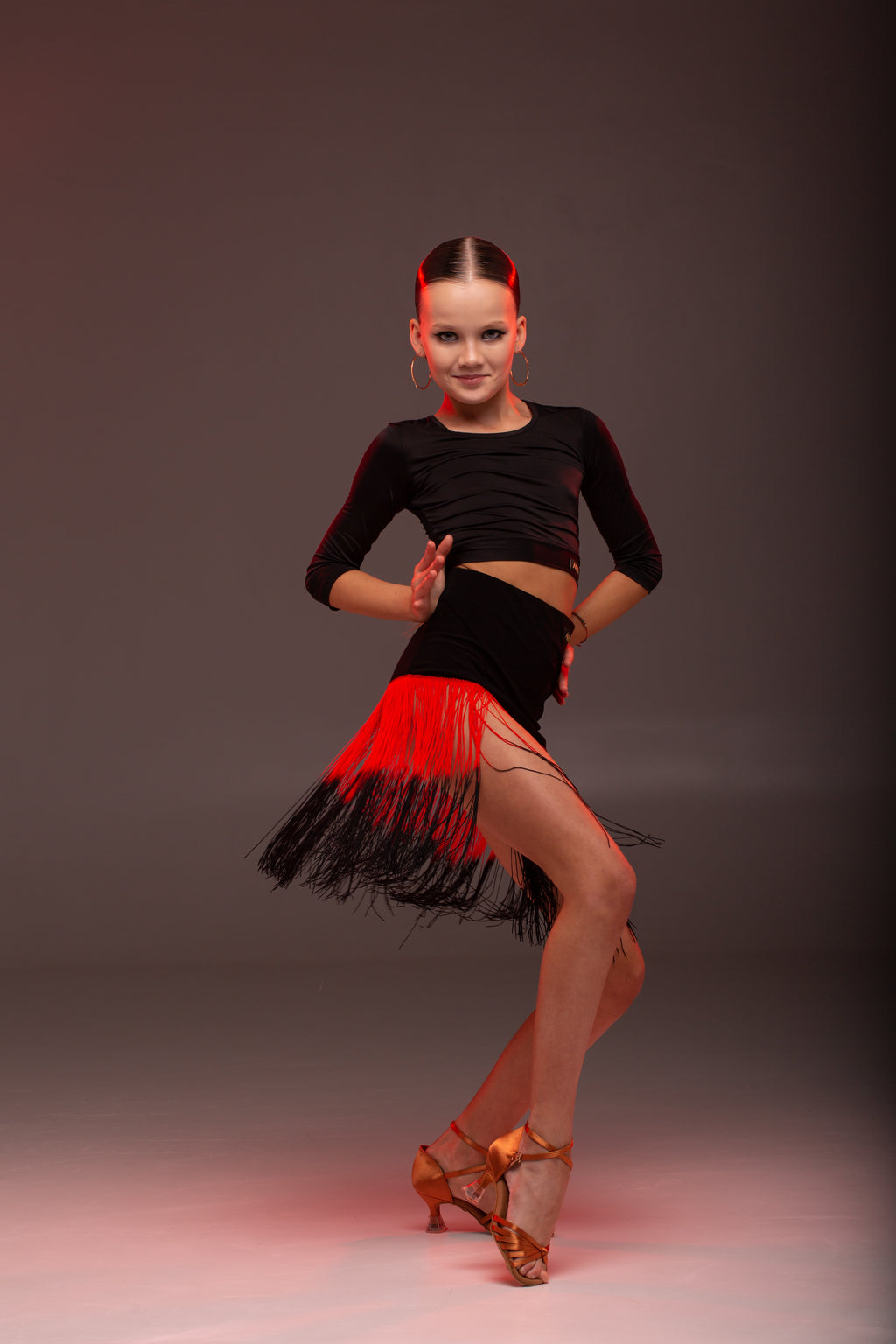Latin Skirt with Long Fringe