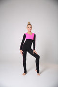 Long sleeve unitard with foot stirrups