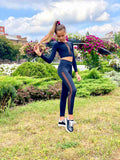 Long sleeve mesh top