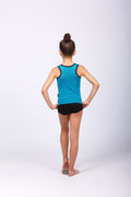Blue Mesh Back Leotard