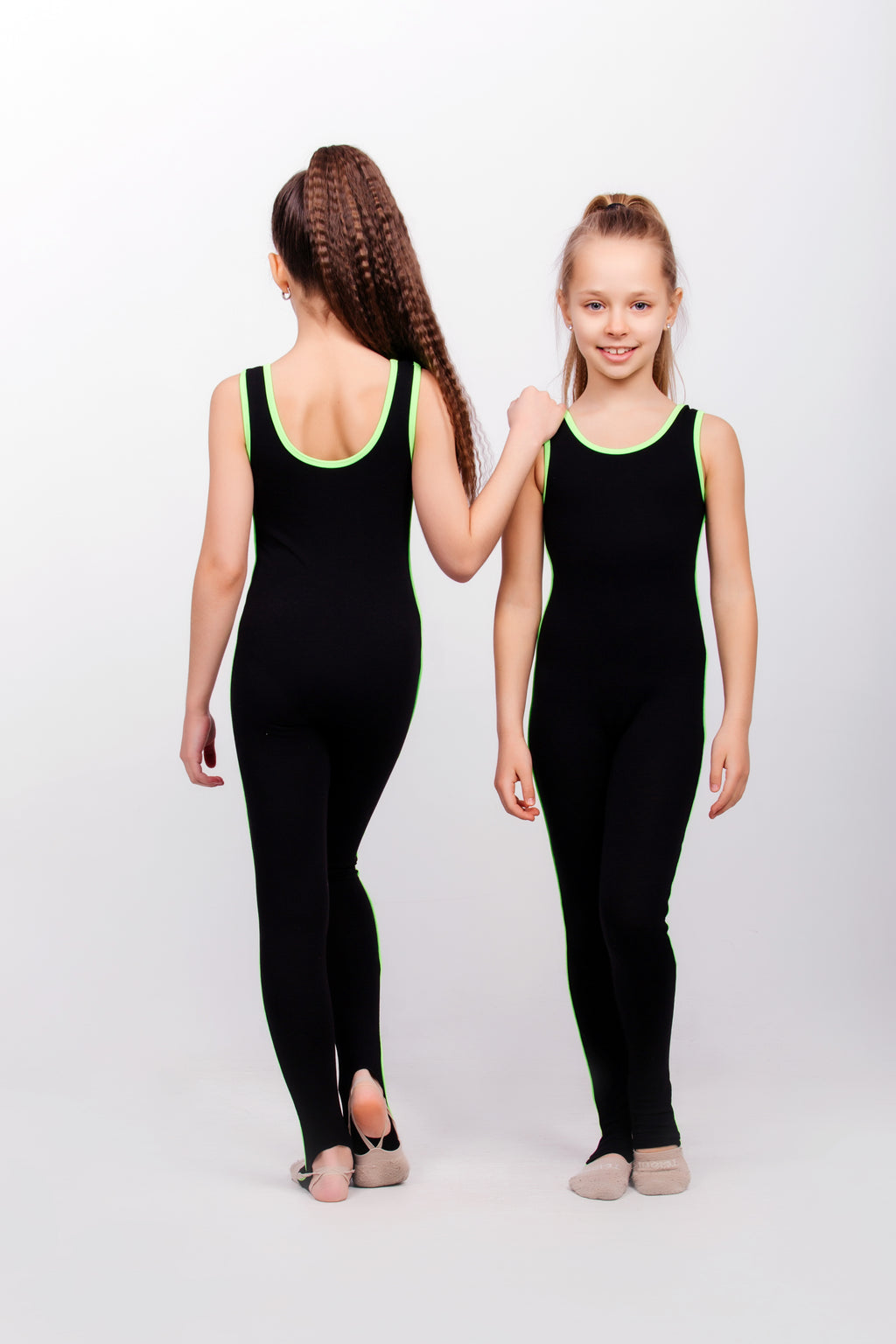 Leotard with footed leggings