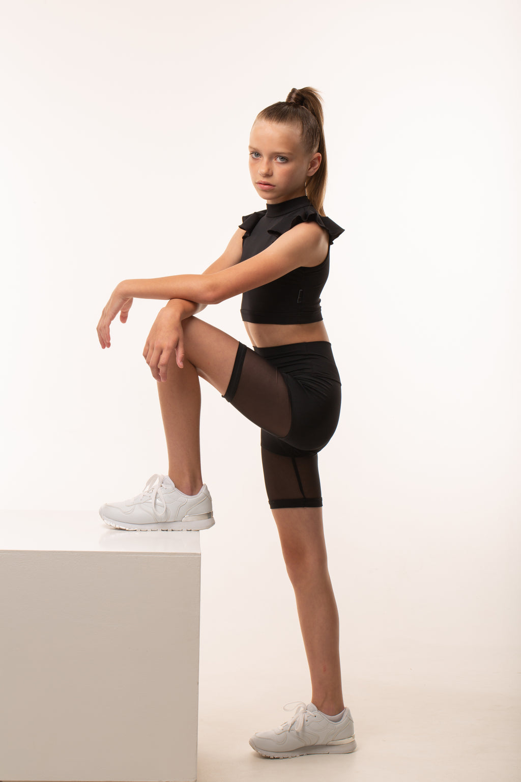 Bike shorts with mesh inserts