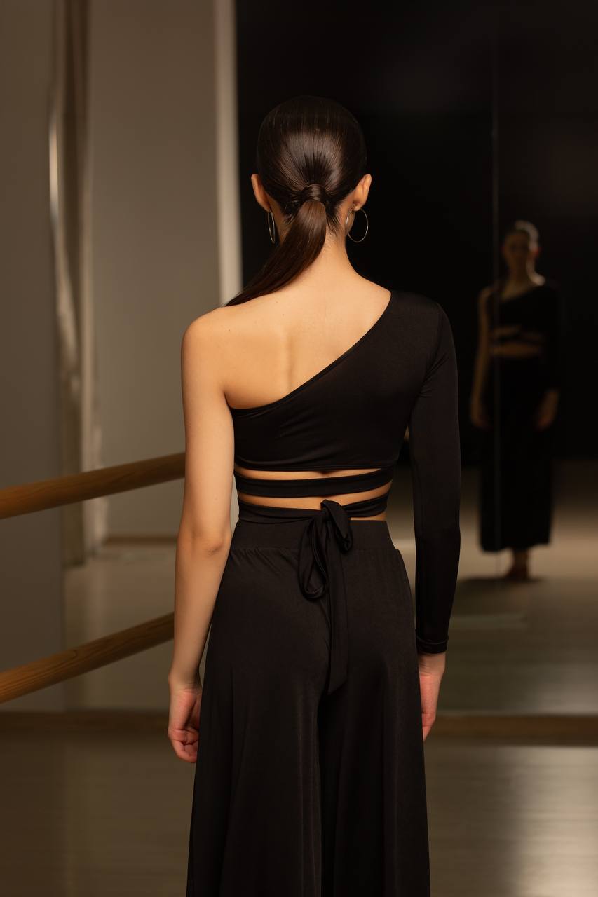 Wide Ballroom Dance Pants (Black)