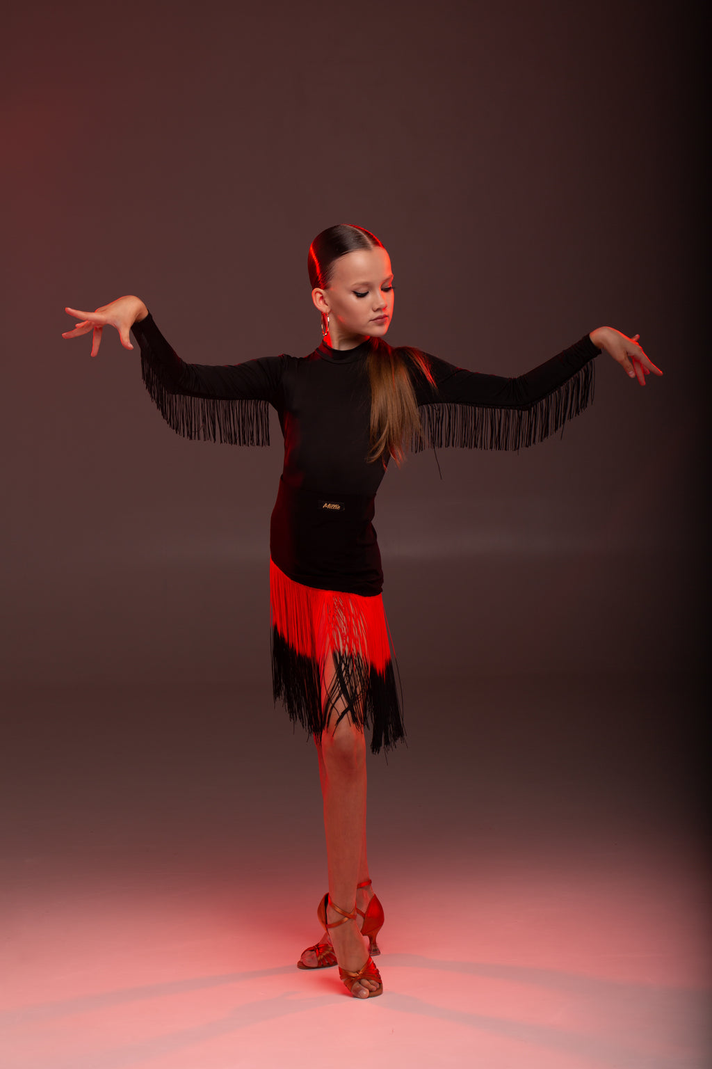 Latin Skirt with Long Fringe