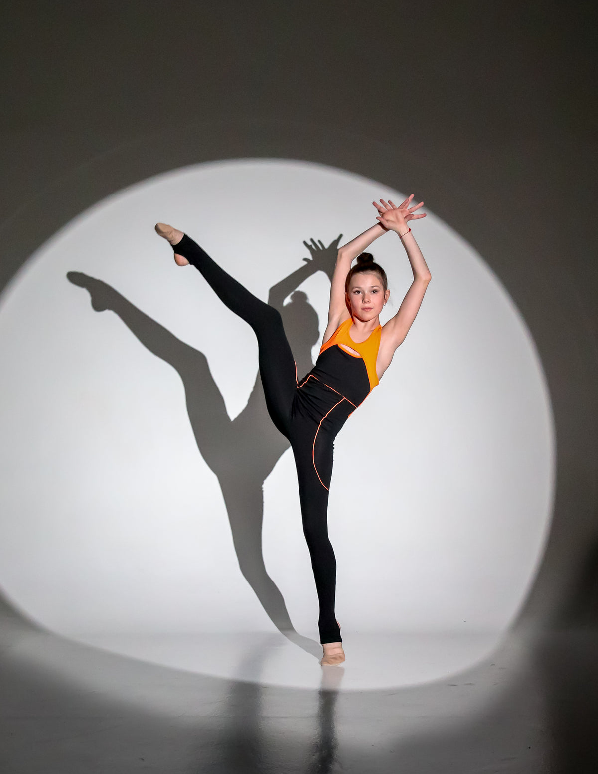 Unitard with stirrup leggings