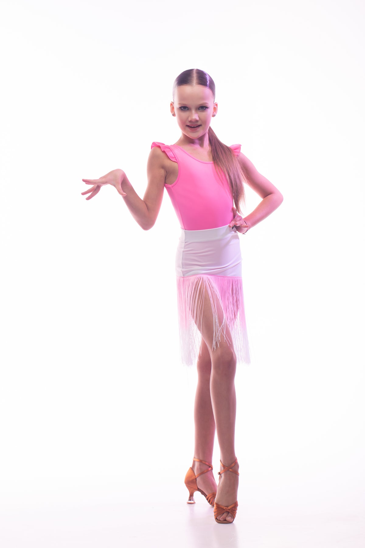 Latin Skirt with Long Fringe