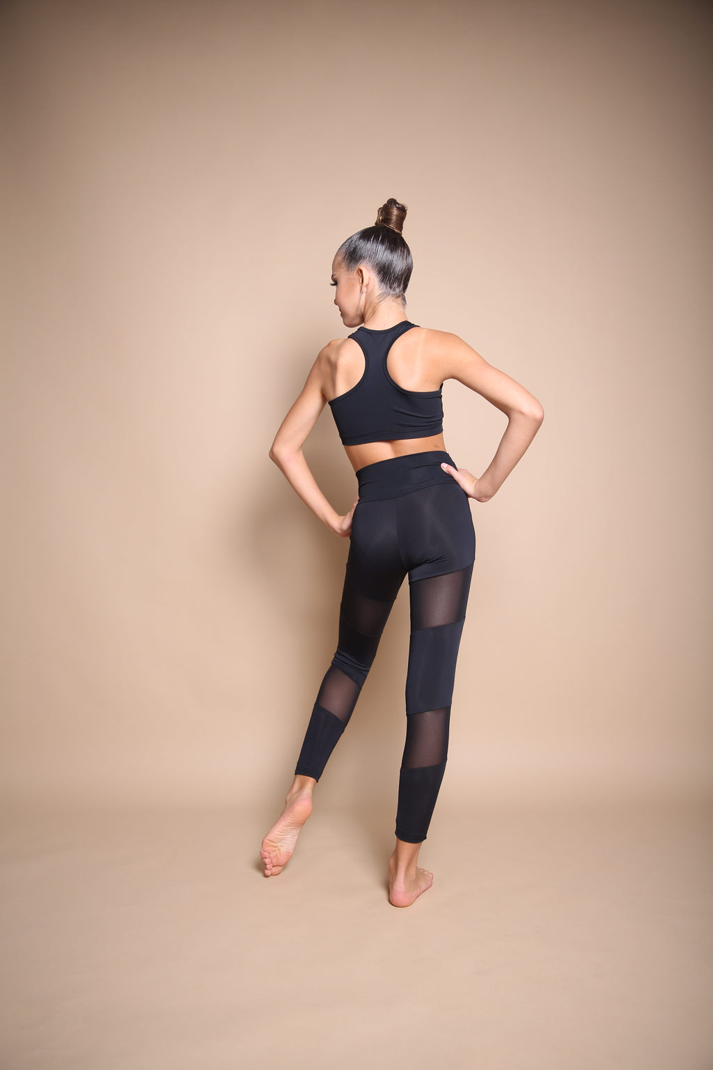 Racerback Top with Mesh Inserts