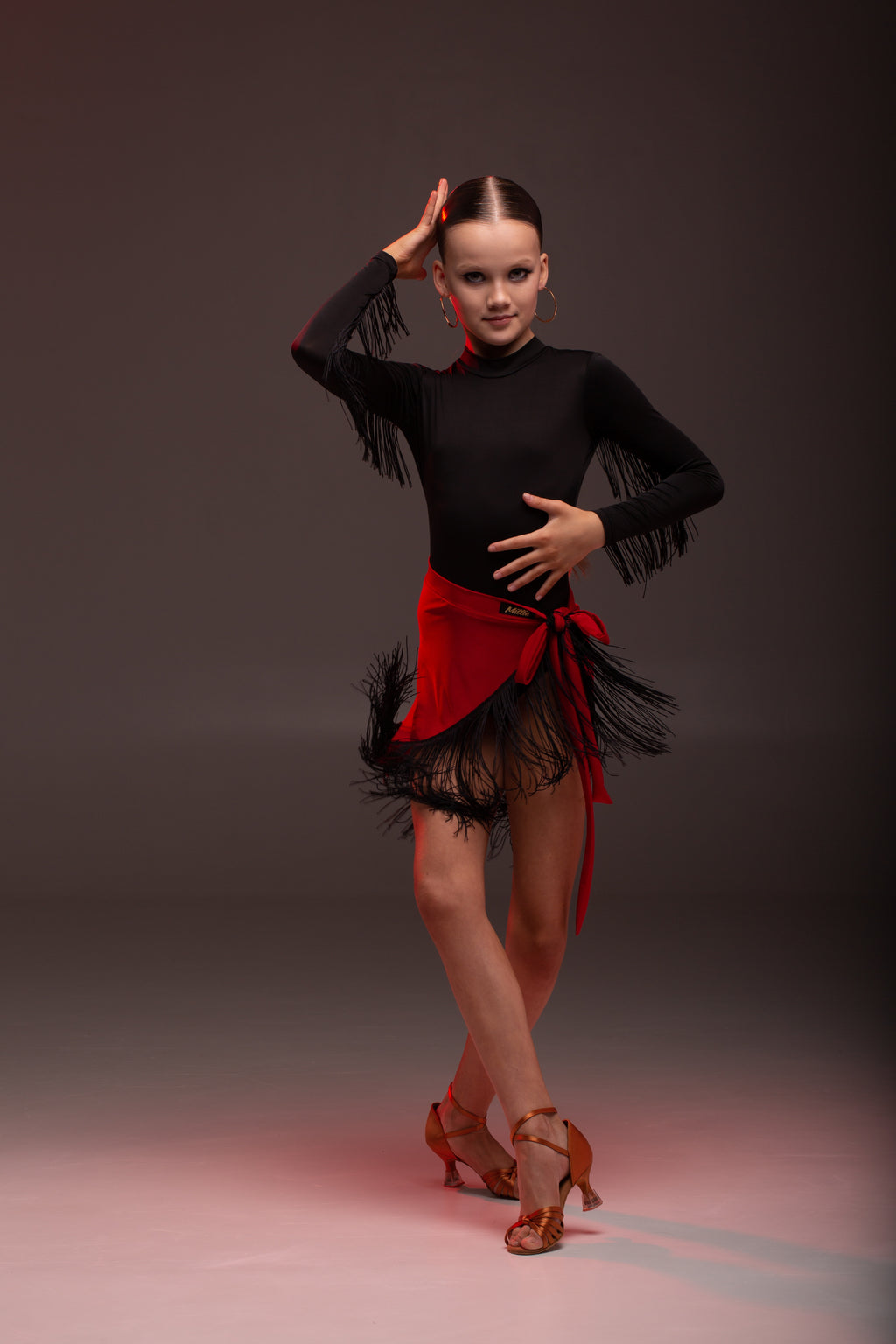 Fringed scarf skirt