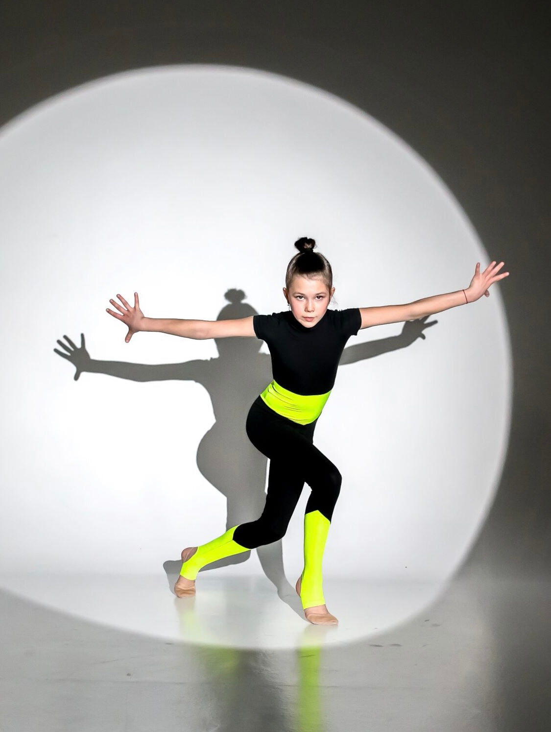 Gymnastics Unitard with Lemon Inserts