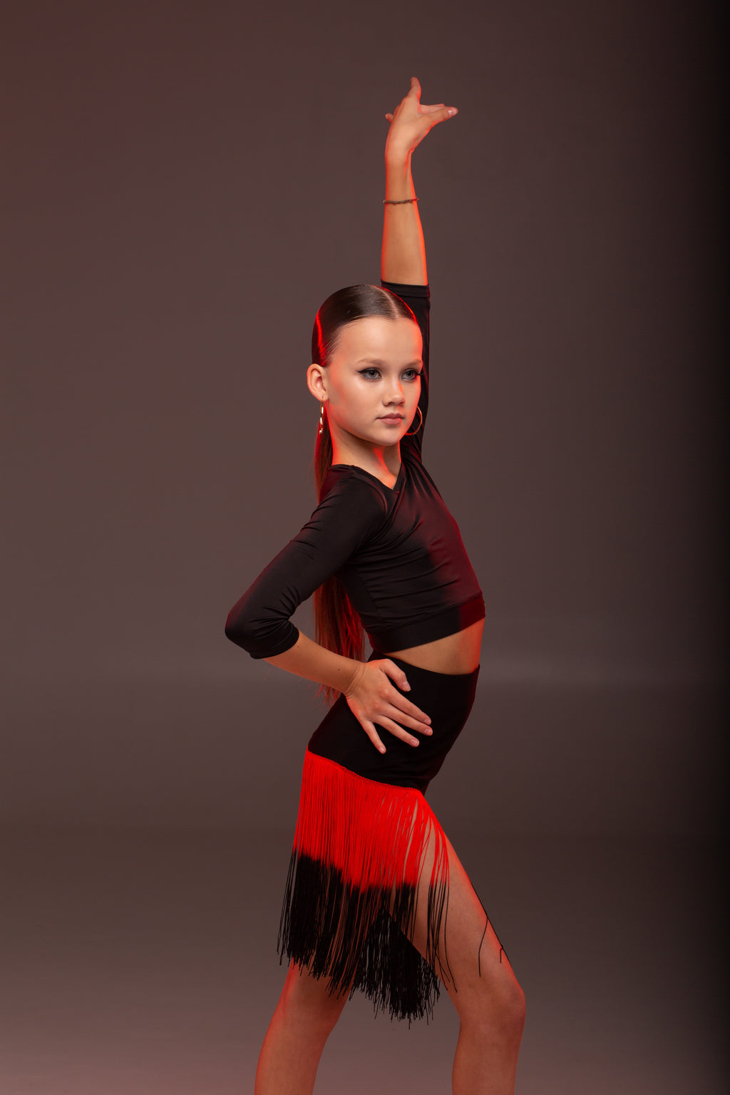 Latin Skirt with Long Fringe